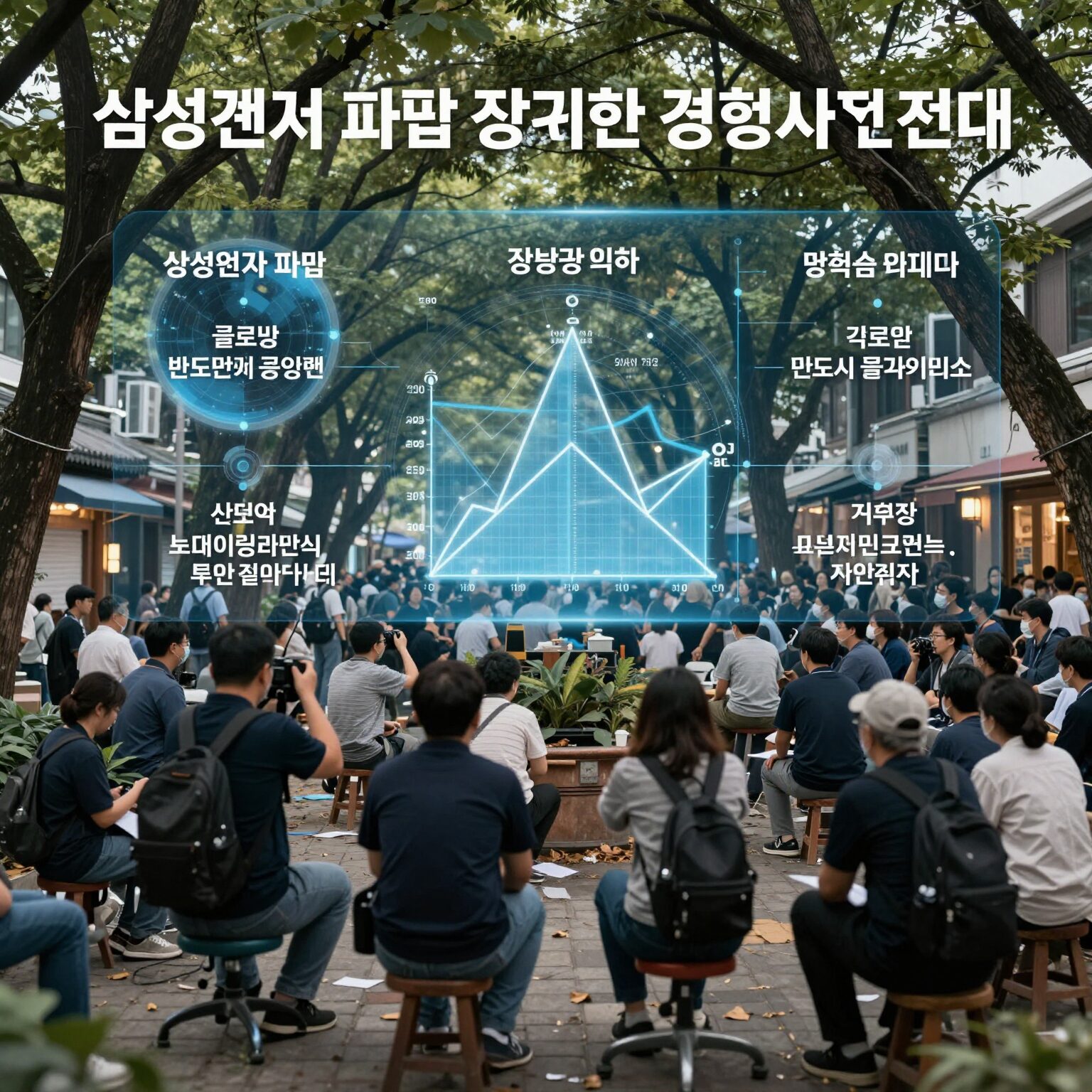 삼성전자 파업 장기화로 인한 글로벌 반도체 공급망 영향과 경쟁사 대응 전략 그래프