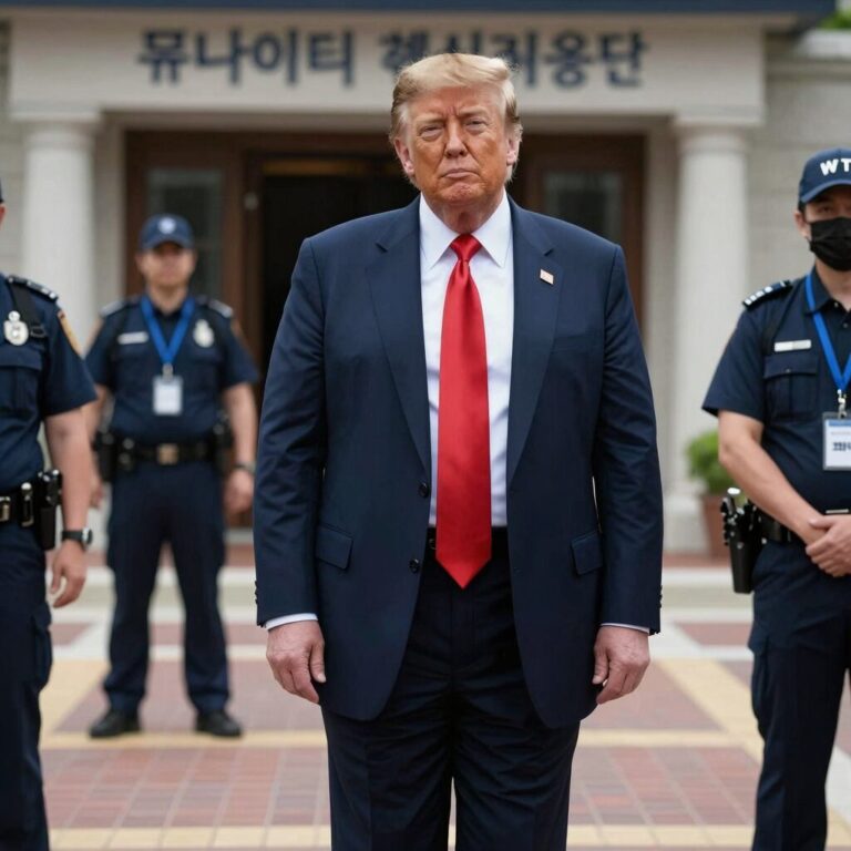펜실베이니아주 유나이티드 체육관 앞에서 경호원들에게 둘러싸인 트럼프 전 대통령의 긴박한 상황