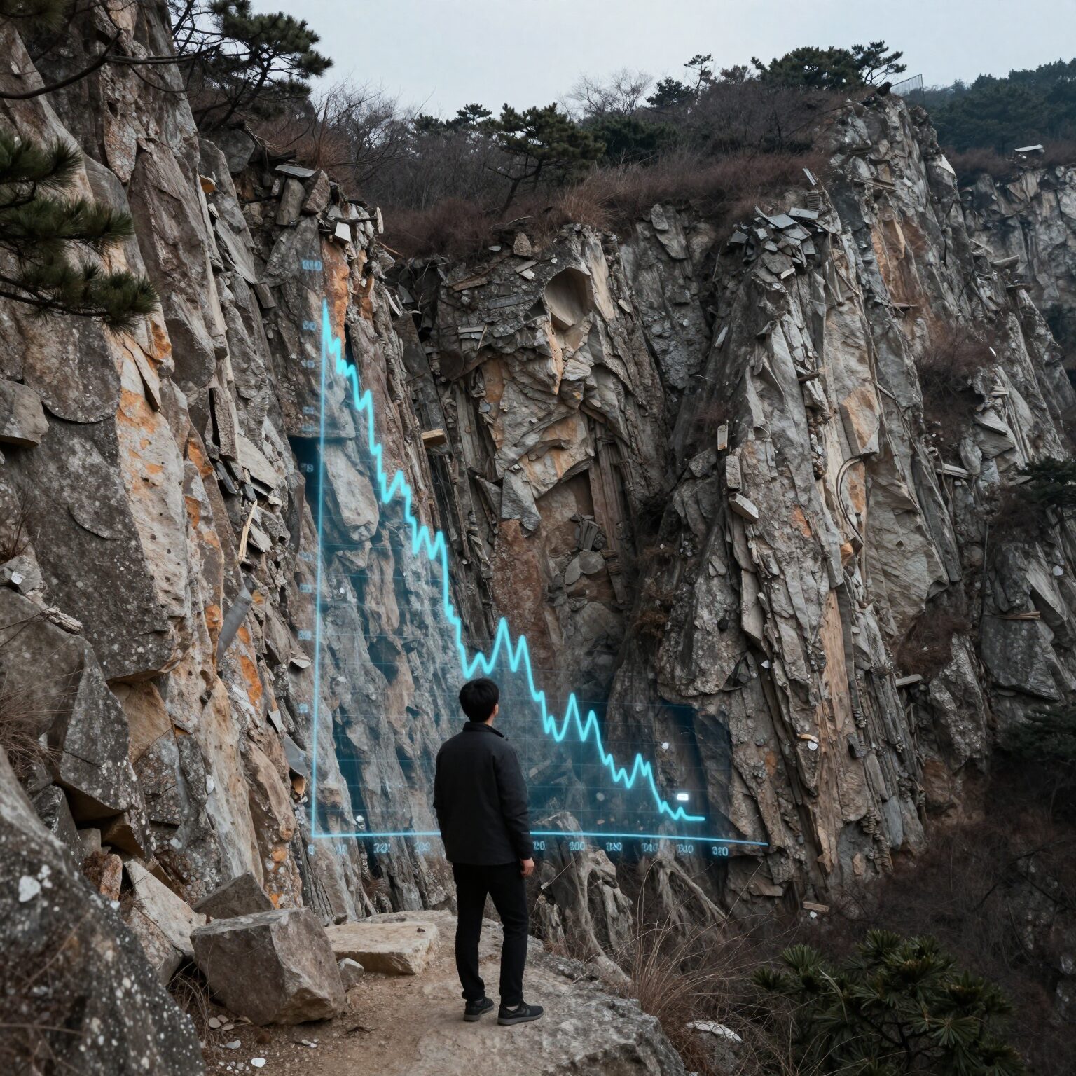 엑스게이트 일봉 차트 분석과 박스권 지지 저항 구간 표시