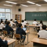 2025년 고3 5월 모의고사 시험 장면