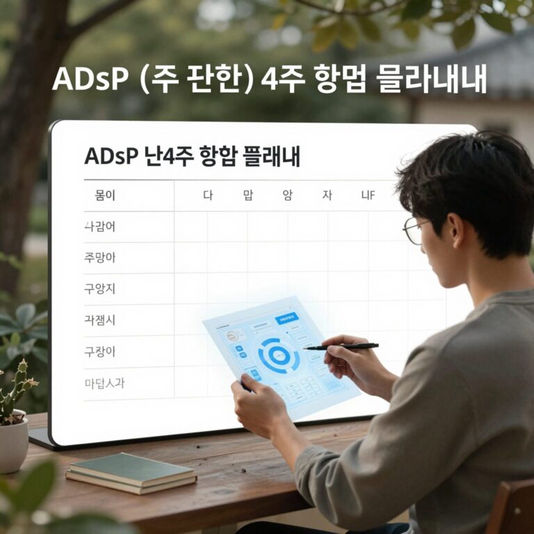 ADsP 단기 합격을 위한 4주 학습 플래너와 교재 구성
