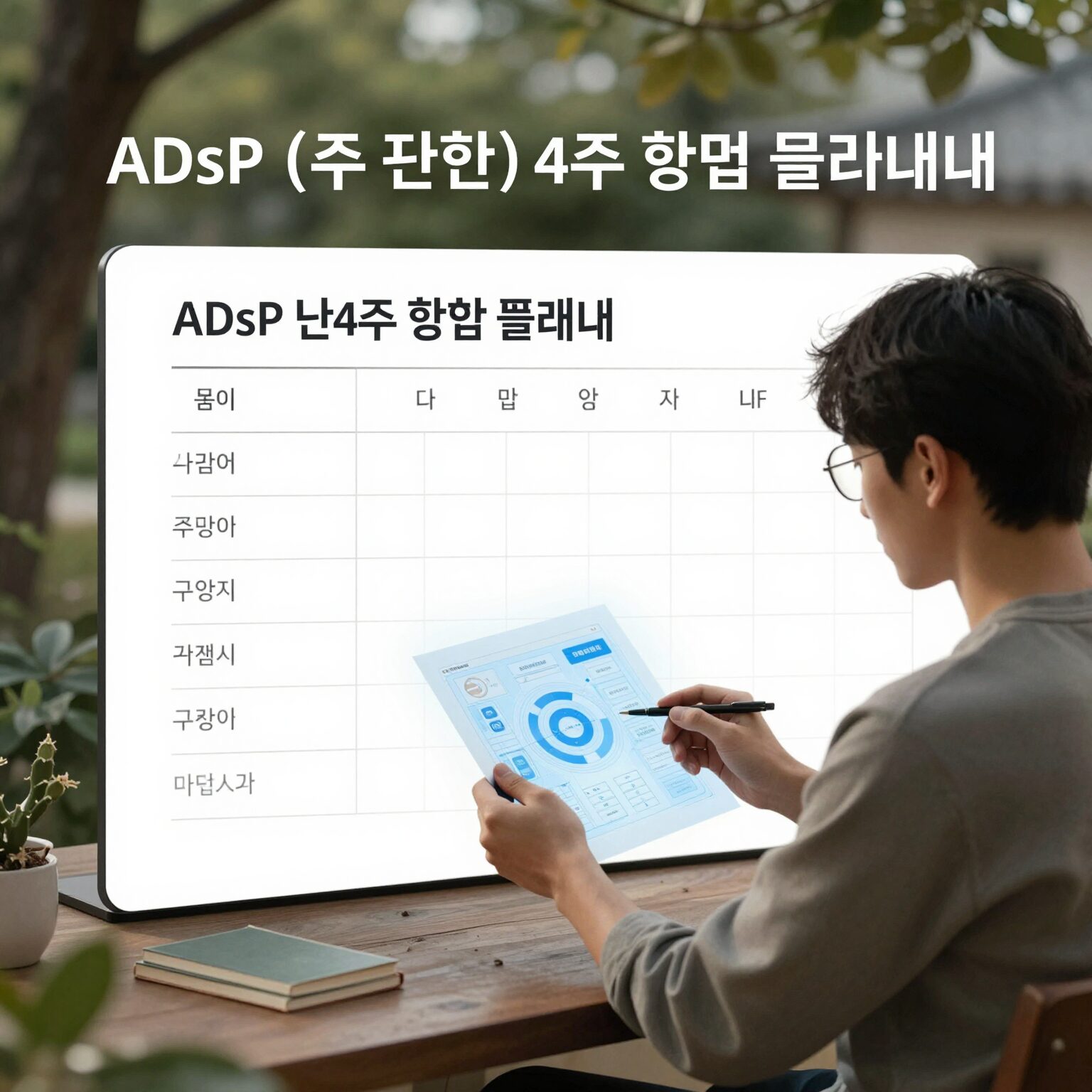 ADsP 단기 합격을 위한 4주 학습 플래너와 교재 구성