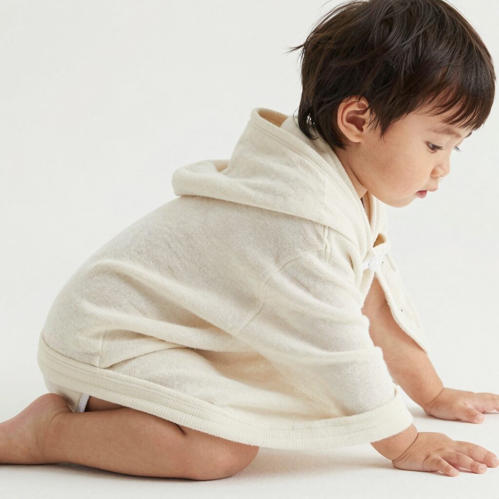 아기 여름 가디건 소재와 두께 비교 사진