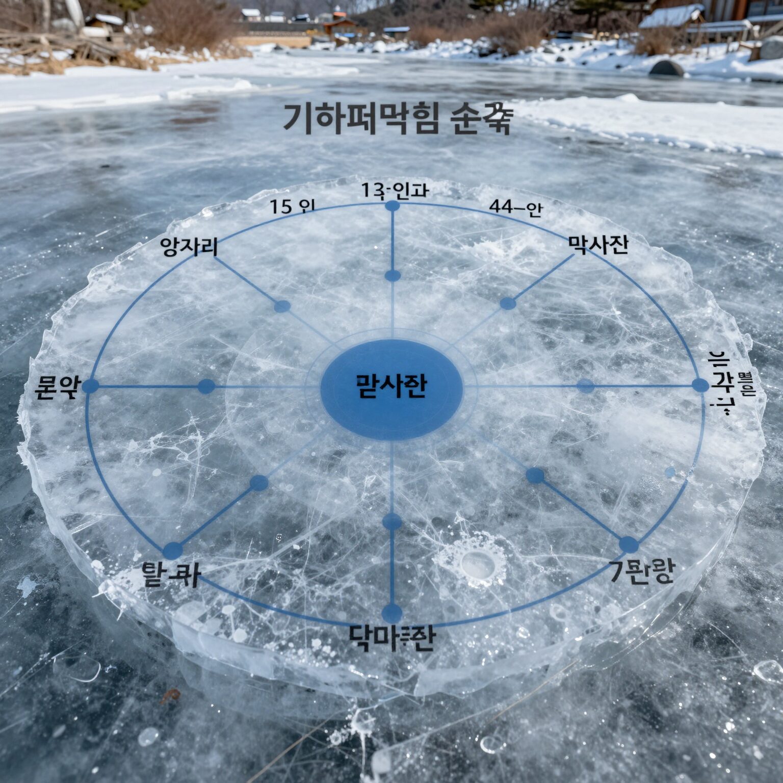 기후되먹임 순환 구조 그림, 얼음이 녹아 반사율이 낮아지고 온도가 올라가는 악순환을 나타냄