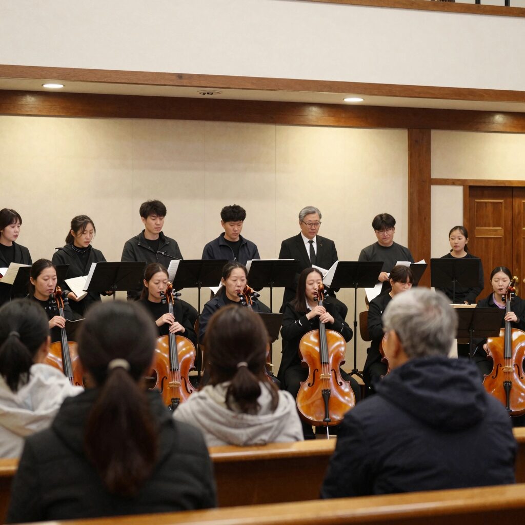 어버이주일 중부교회 예배 모습, 하모니합창단과 러시아 선교사님이 함께한 감동적인 사진