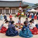 강릉 단오제 생생한 후기와 체험팁 강릉 남대천 단오장에서 진행 중인 강릉 단오제 풍경, 수많은 사람들이 전통 체험과 먹거리를 즐기고 있다