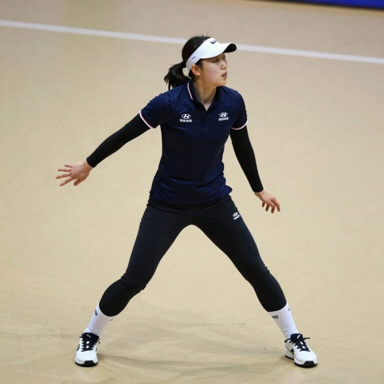 현대건설 고예림 선수의 역동적인 코트 위 실루엣