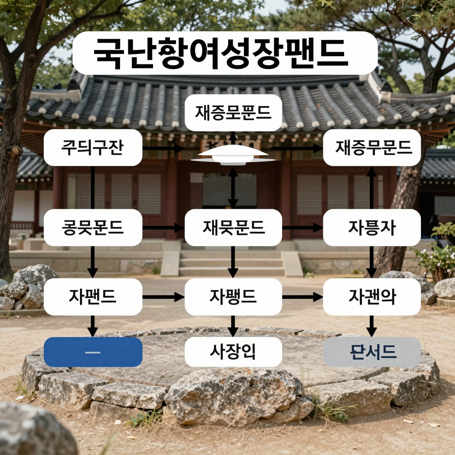 국민참여성장펀드의 전체 구조도 재정모펀드와 공모펀드 자펀드 연결 관계