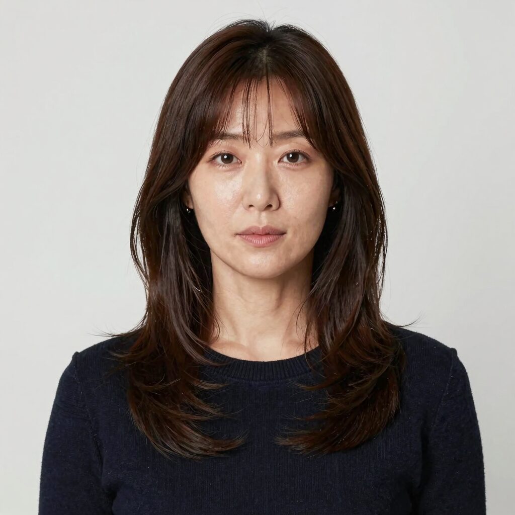 김혜수 55세 중단발 레이어드컷 볼륨 스타일링