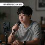 김빈우 인스타그램 새벽 라이브 소음 논란 김빈우 인스타그램 라이브 방송 중 층간소음 논란 사진. 새벽 시간대 마이크를 들고 있는 모습