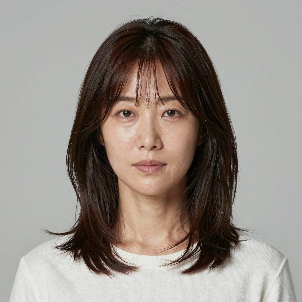 김혜수 55세 중단발 레이어드컷 스타일링