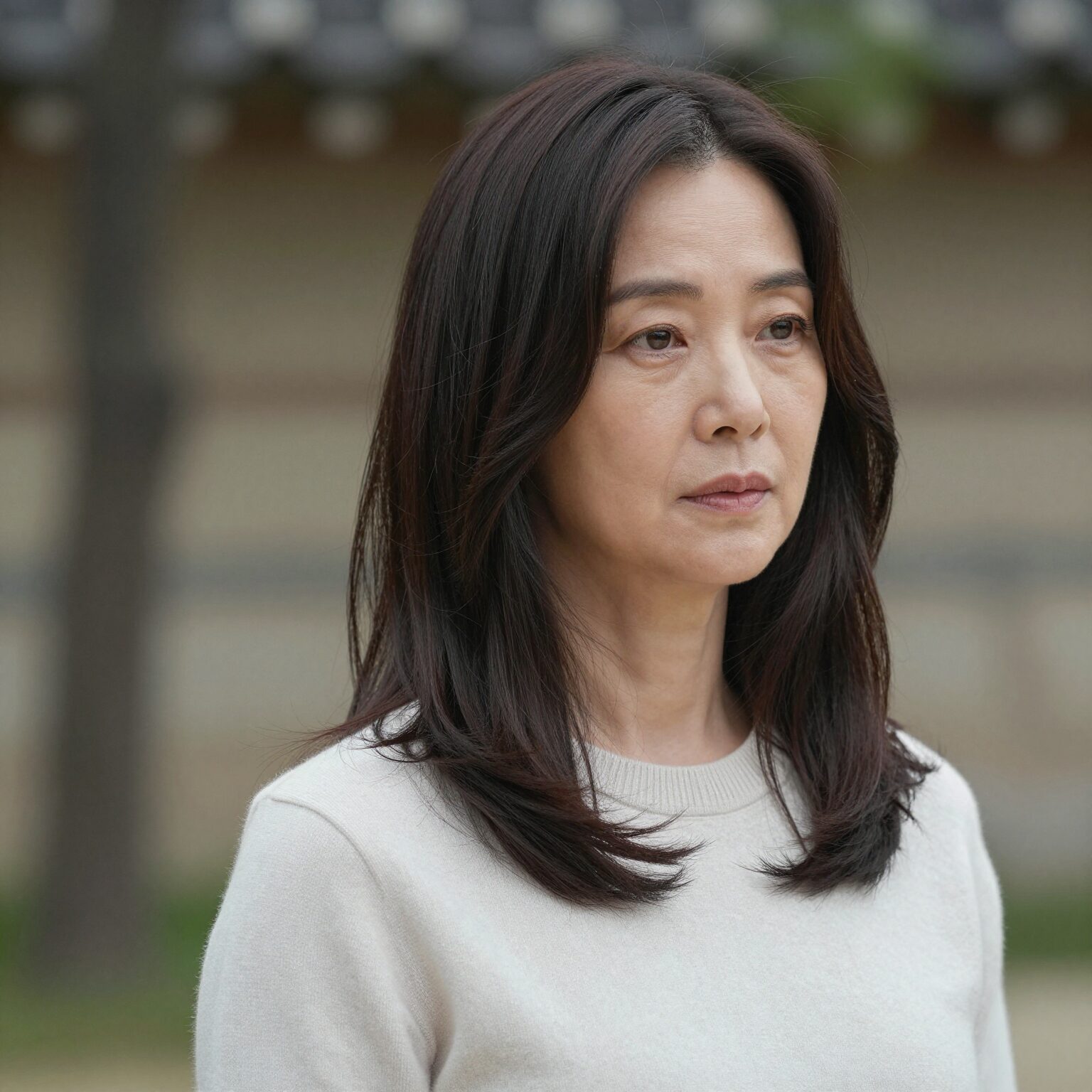 김혜수 55세 중단발 레이어드컷과 볼륨 스타일링