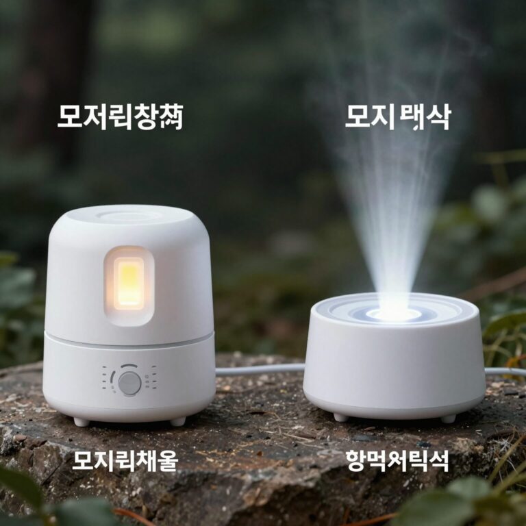LED 모기퇴치기 전격식 흡입식 유인제 병용식 비교 이미지