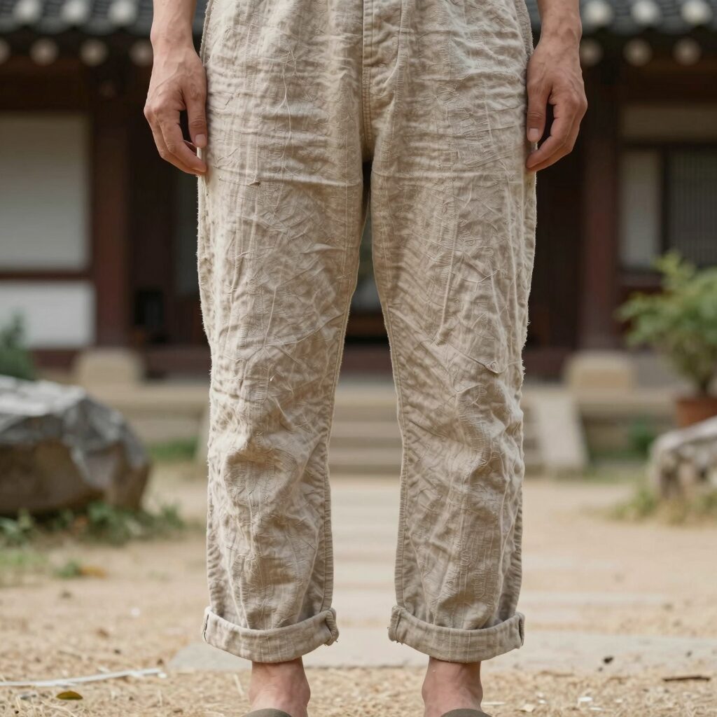 린넨 바지 무릎 늘어짐 해결을 위한 다림질 방법