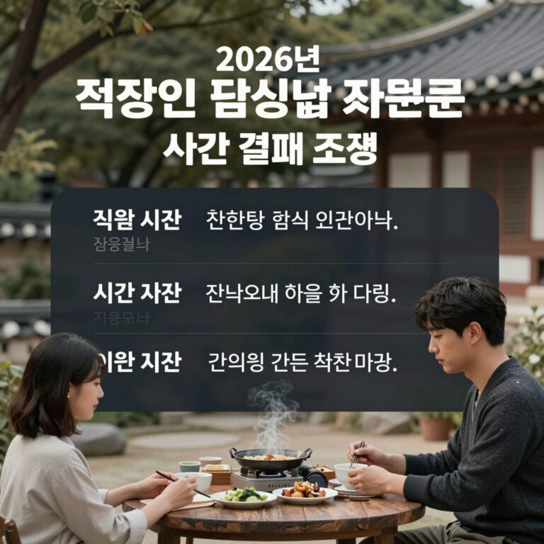 2026년 직장인 점심값 지원금 사용 시간과 결제 조건 안내