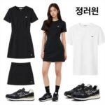 정려원 블랙 뉴발란스 204L을 신고 원피스와 매치한 데일리룩 연출 이미지