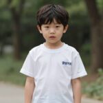 폴햄키즈 아이차 컬렉션 쿨링 반팔티를 입은 아이 모습