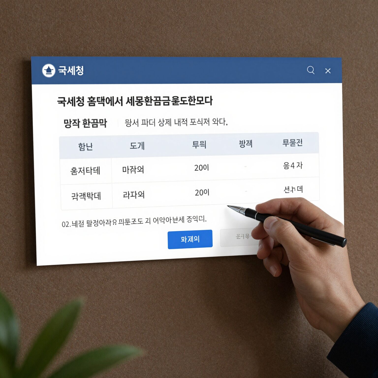 국세청 홈택스에서 세금 환급금을 조회하는 화면으로, 누적 환급액과 상세 내역이 표시되어 있다.