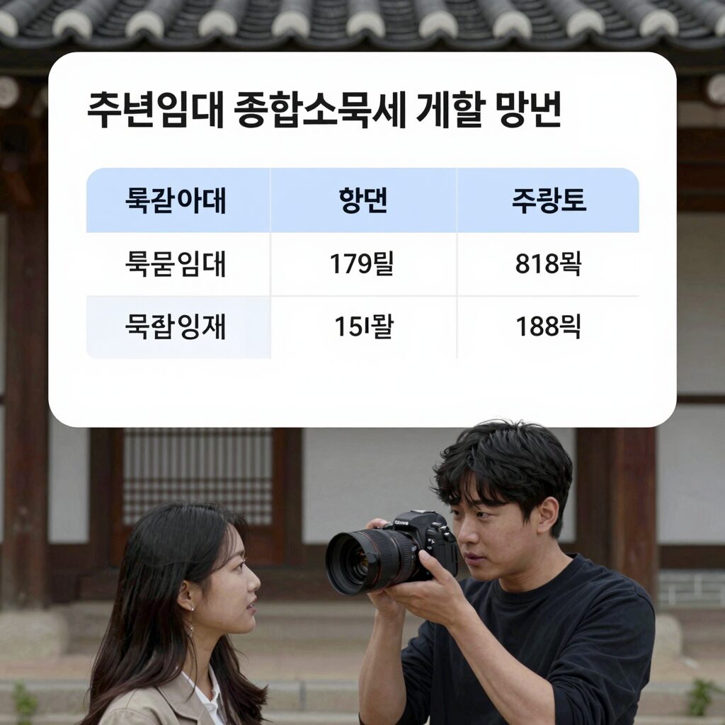 주택임대 종합소득세 계산 방법 요약표