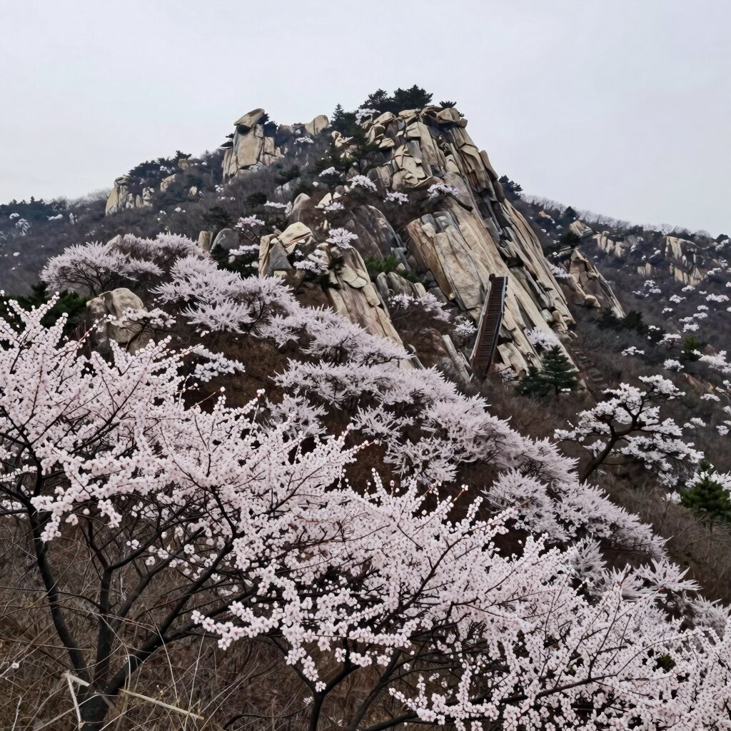 소백산 비로봉 능선 철쭉 군락 전경