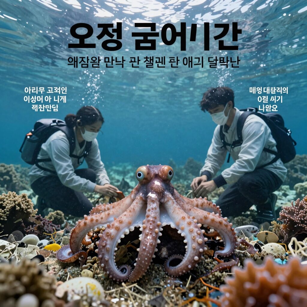 오징어 금어기 기간과 해양보호 활동을 설명하는 인포그래픽