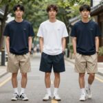 남자반팔티코디 여름 스타일링 예시 다양한 브랜드 코디 사진