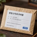 종합소득세 우편물 봉투와 내용 설명