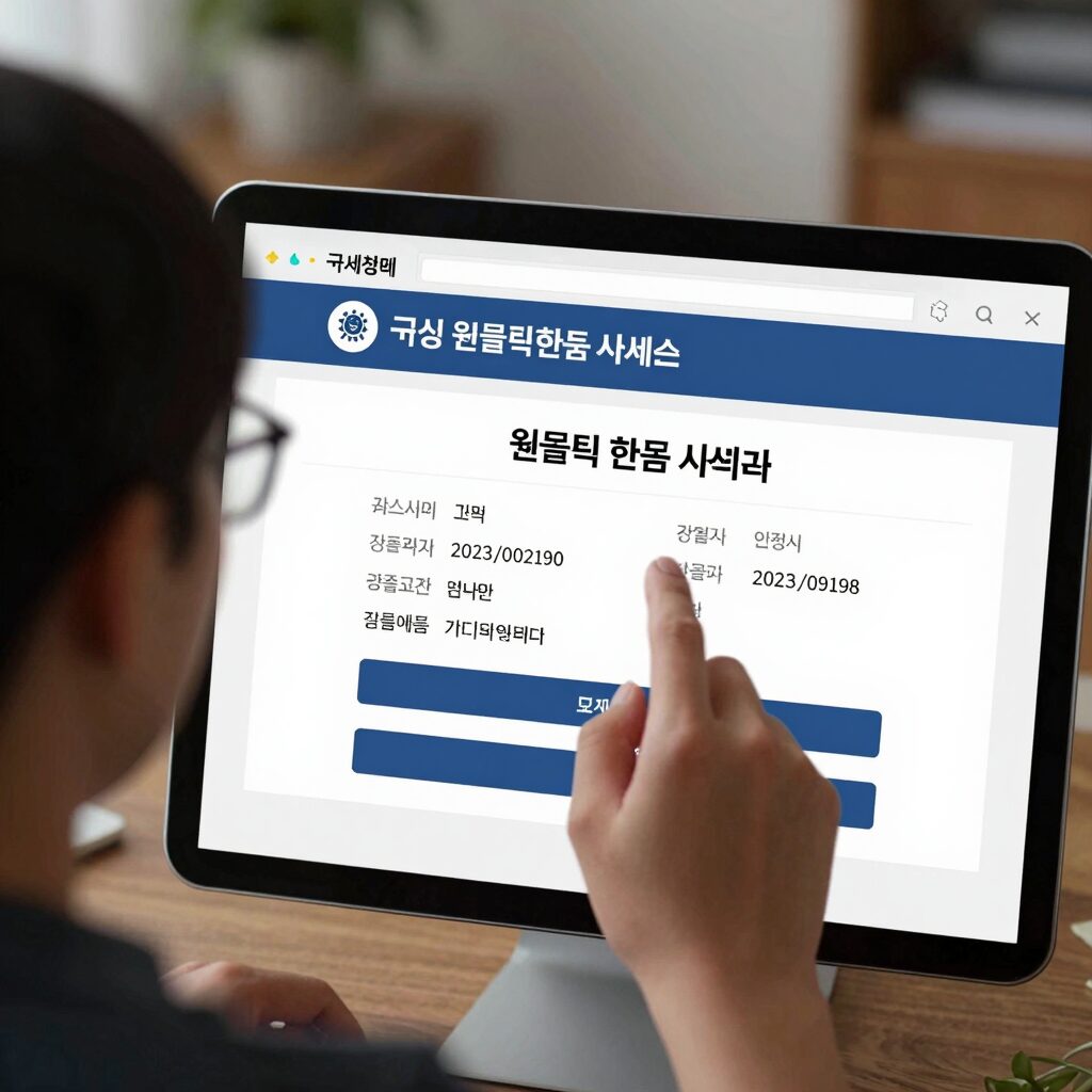 국세청 원클릭 환급 서비스 신청 화면