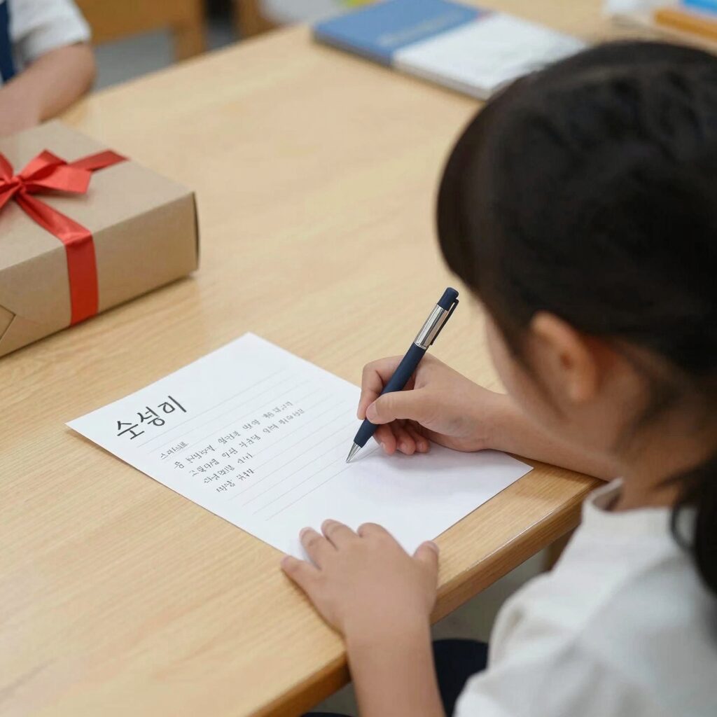 아이가 직접 쓴 손편지와 함께 준비한 국공립어린이집 스승의날 선물