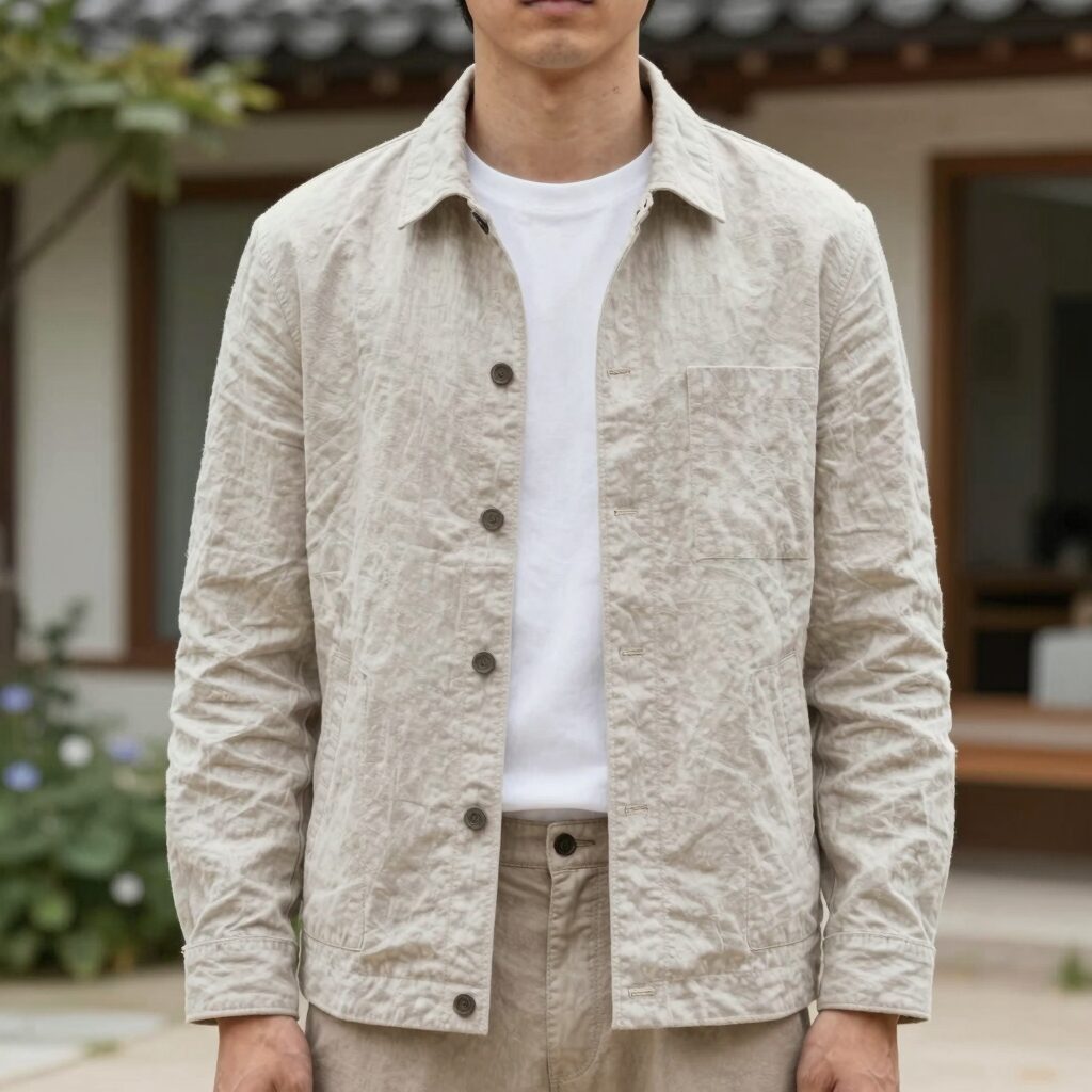 Theory 린넨 자켓 여름 세일 행사 중인 모습