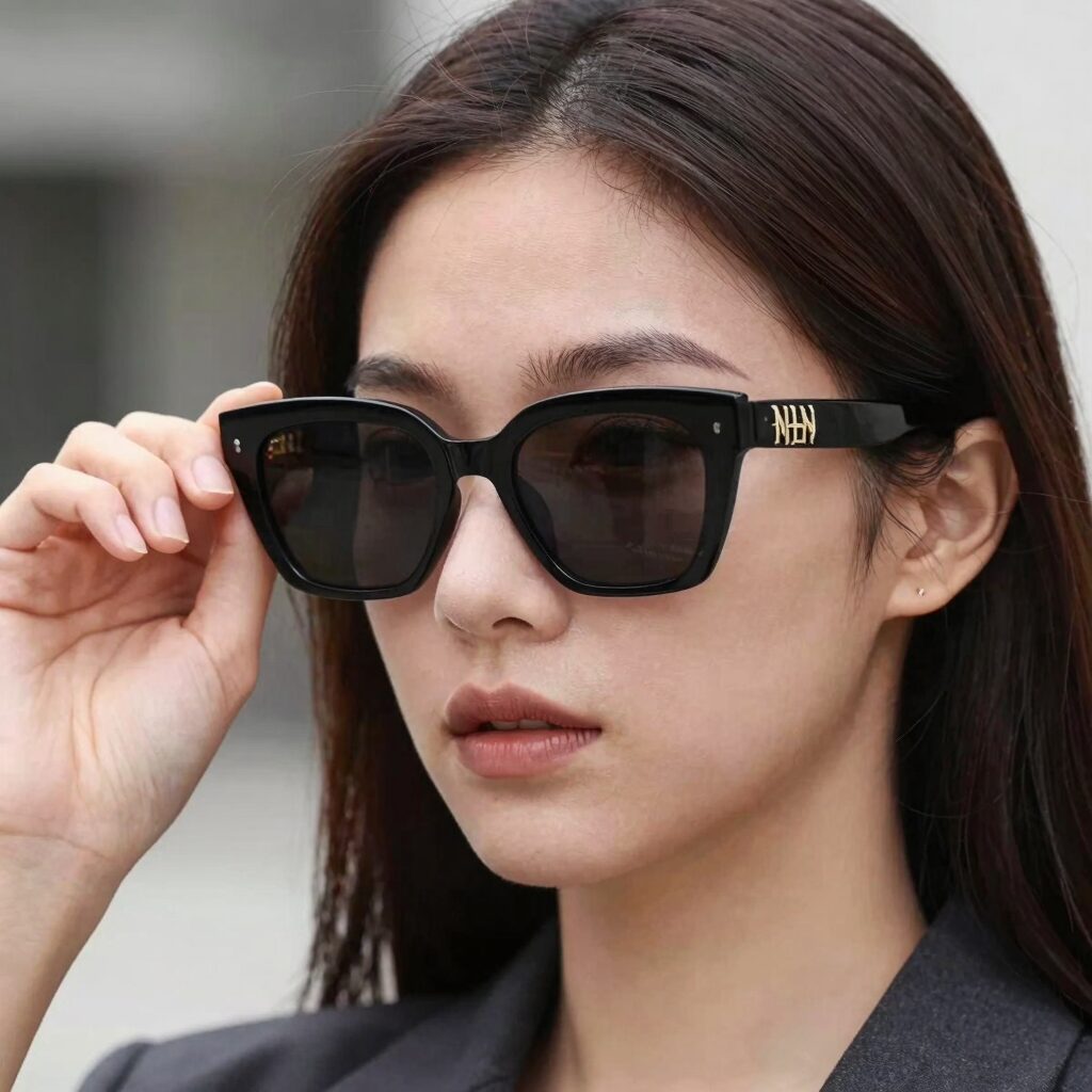 여자 선글라스 추천 퍼블릭비컨 생로랑 기호 네어 모델 착용샷