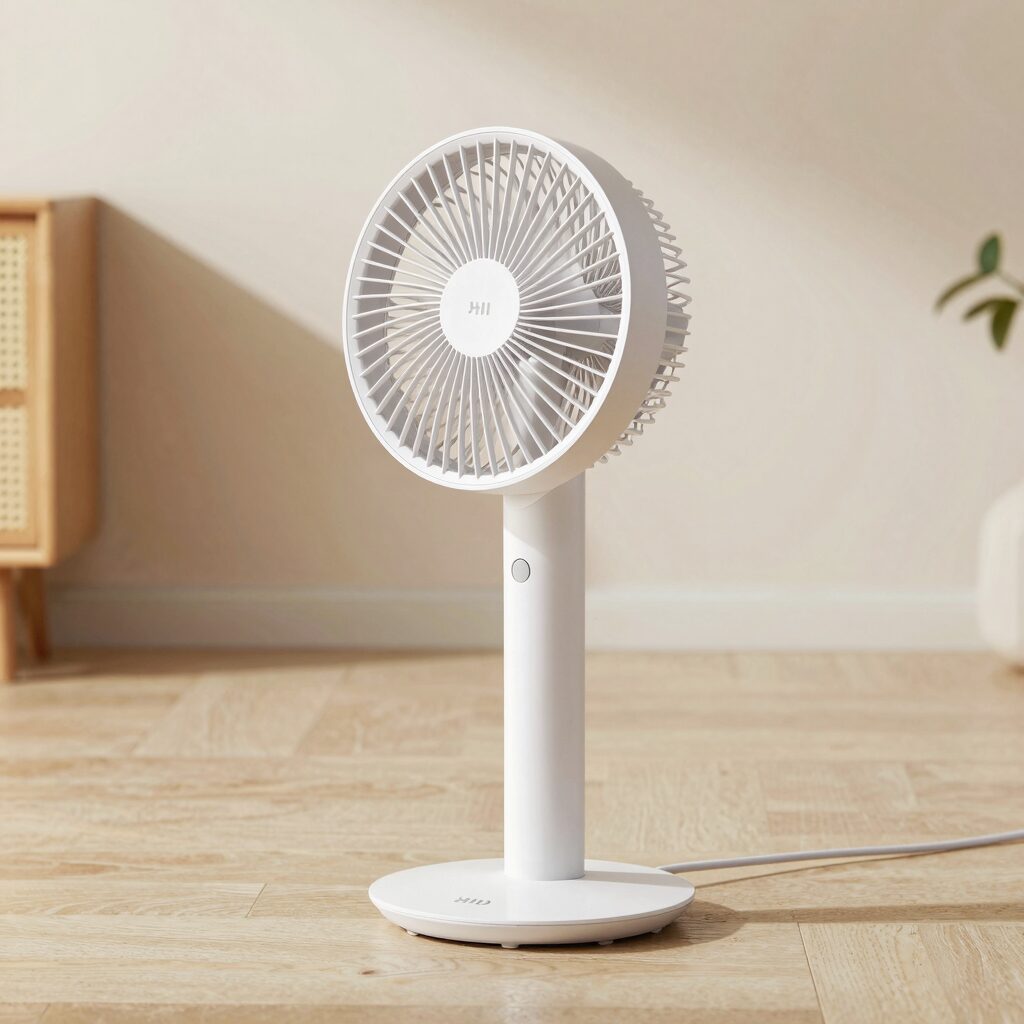 미니멀한 디자인의 샤오미 무선 선풍기 2 프로 화이트 모델