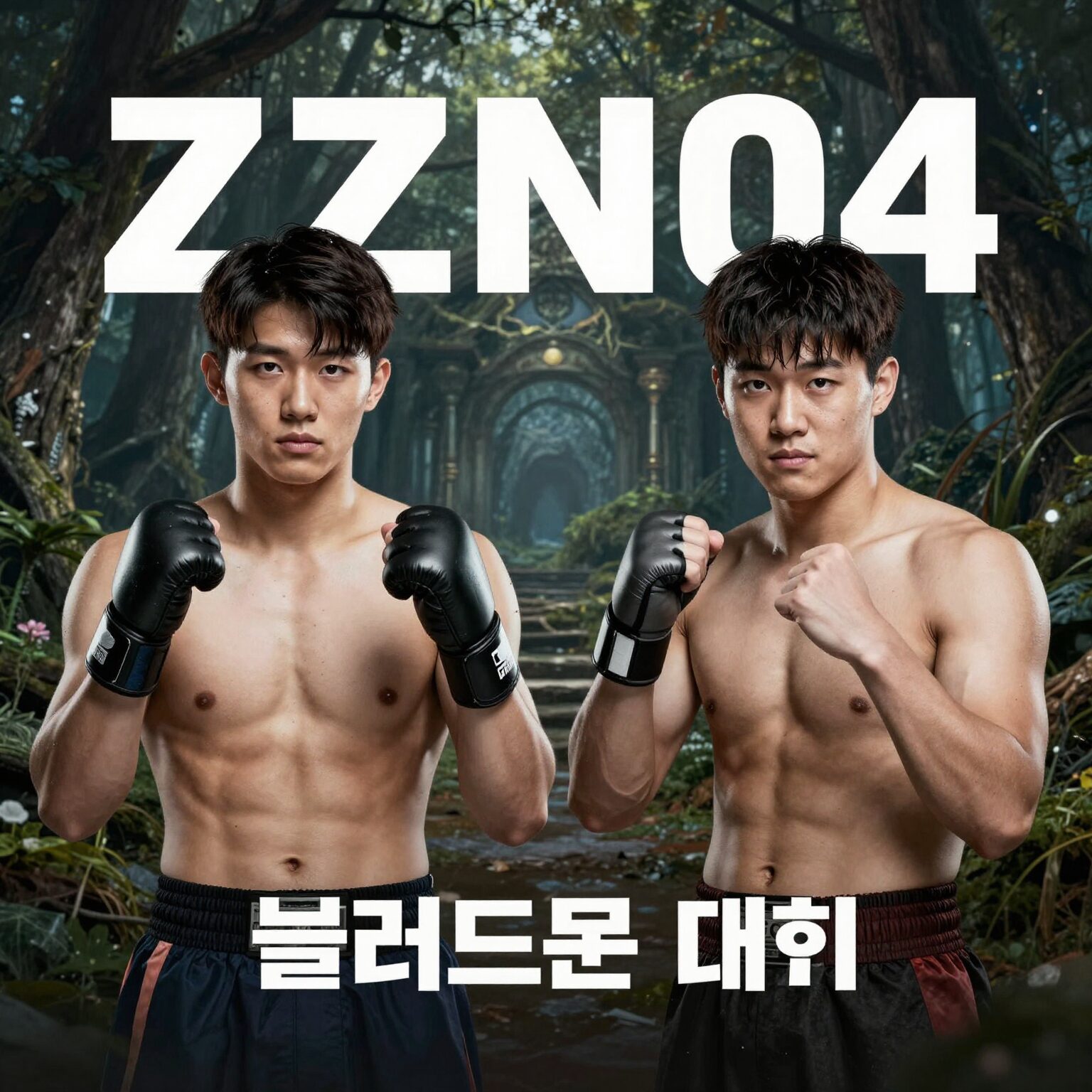 ZFN04 블러드문 대회 공식 포스터 이미지로 황인수와 알렉스 폴리지의 대결을 강조