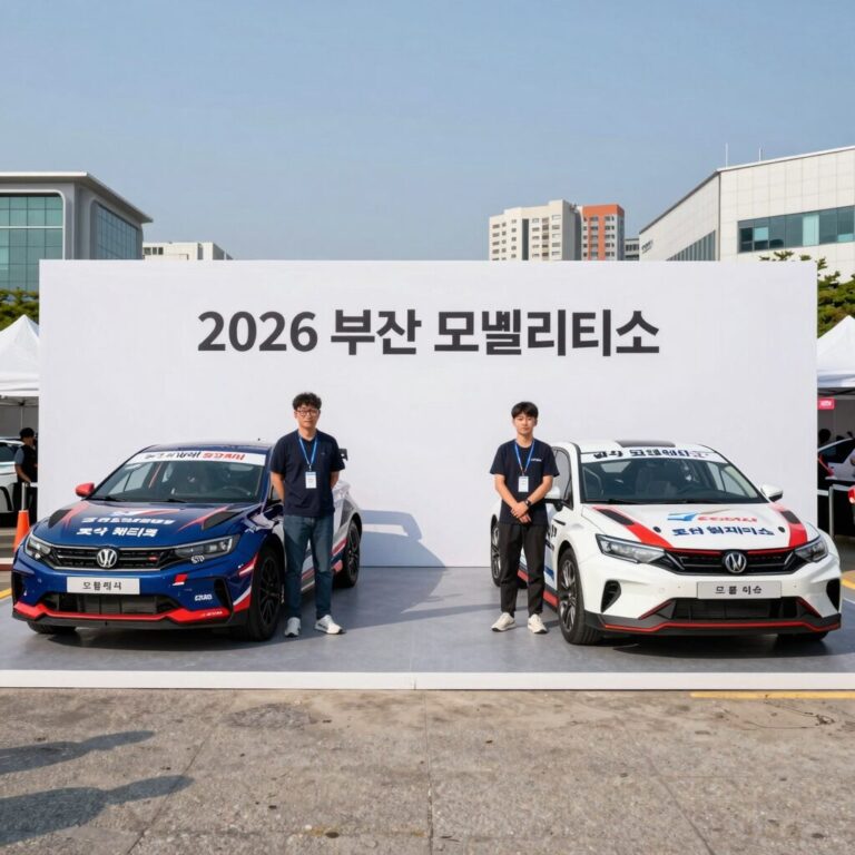 2026 부산 모빌리티쇼 레이싱모델 포토월