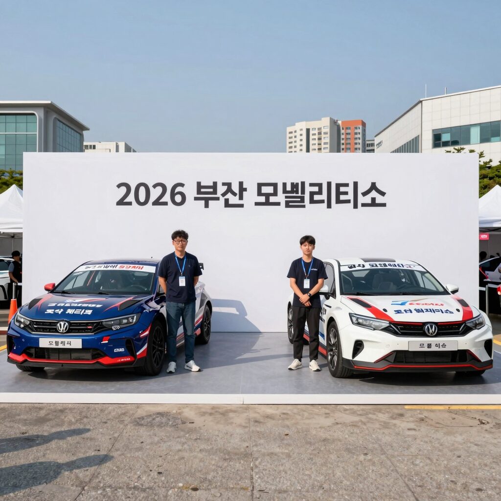 2026 부산 모빌리티쇼 레이싱모델 포토월
