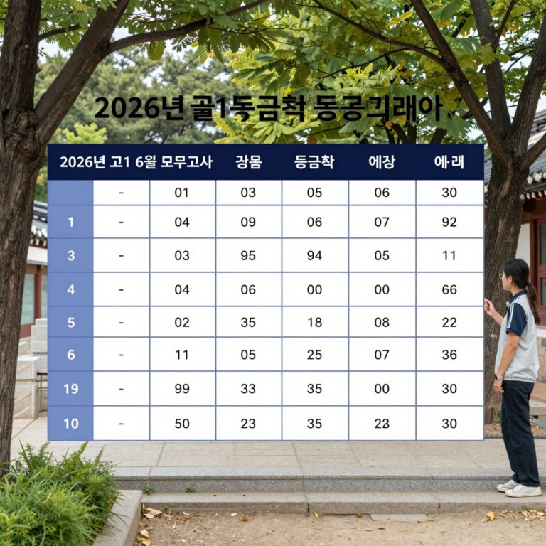 2026년 고1 6월 모의고사 등급컷 예상 그래프