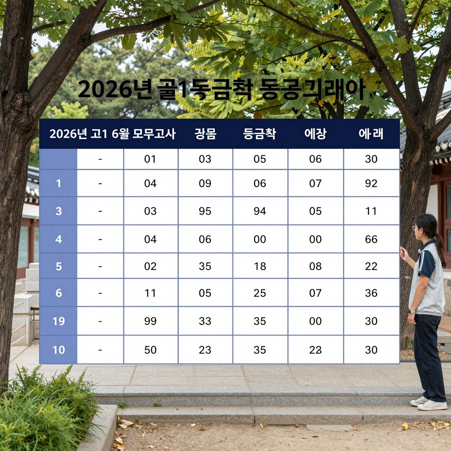2026년 고1 6월 모의고사 등급컷 예상 그래프
