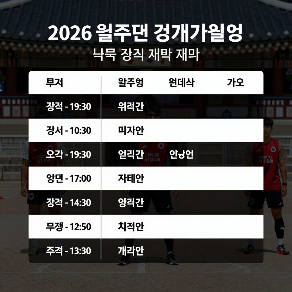 2026 월드컵 한국 경기 일정과 개막 정보
