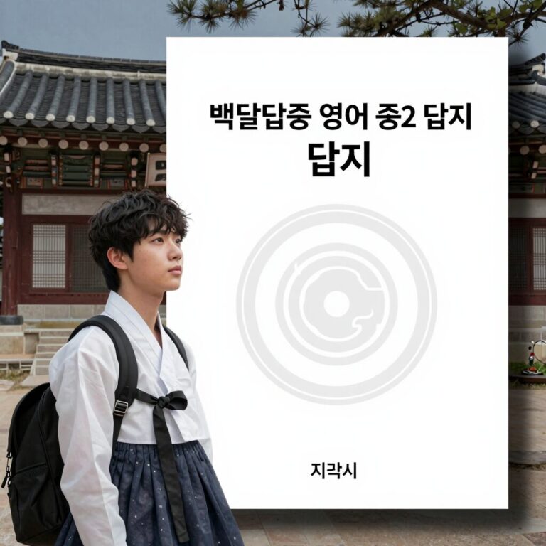 백발백중 영어 중2 답지 지학사 표지와 본문 해설 예시