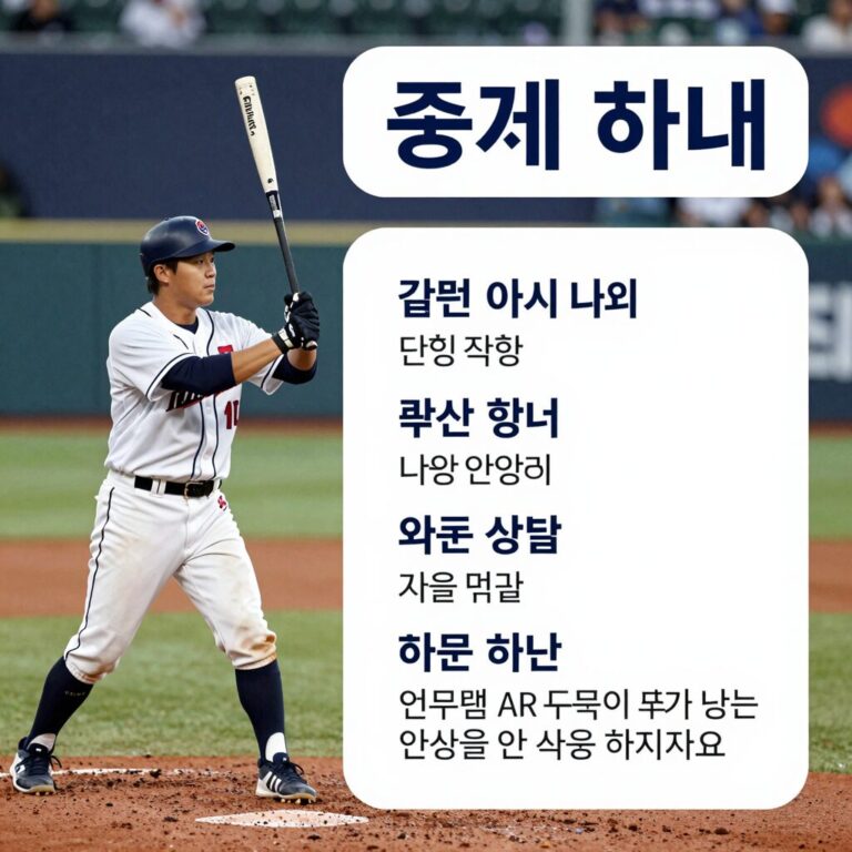 야구 중계 방송 채널 안내 이미지