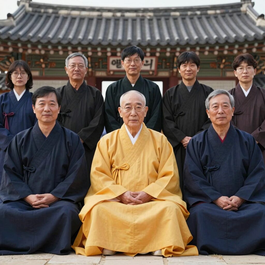 법륜로드 스님과 손님 출연진 단체사진