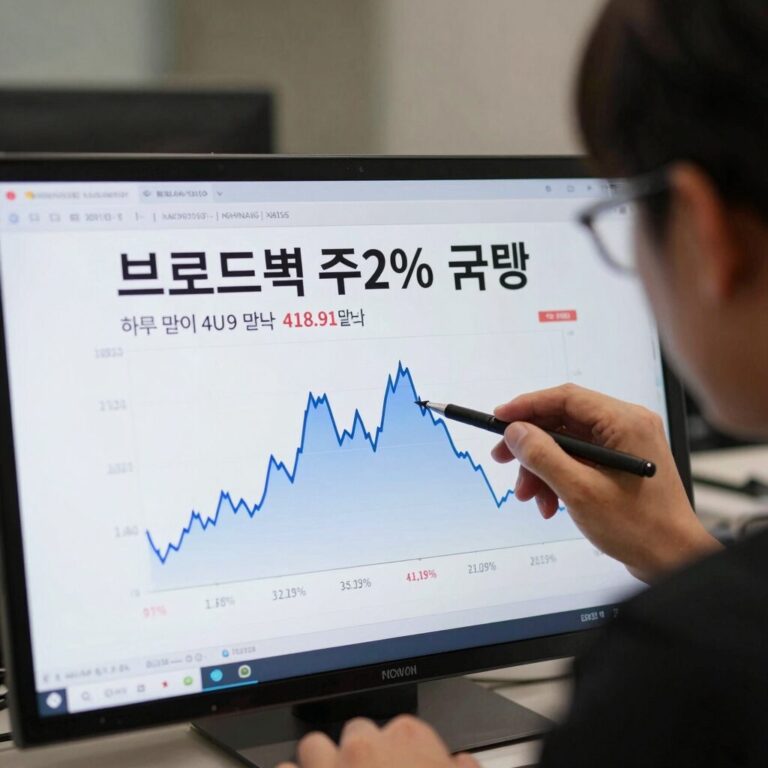 브로드컴 주가 12% 급락 차트 실적 발표 후 하루 만에 418.91달러