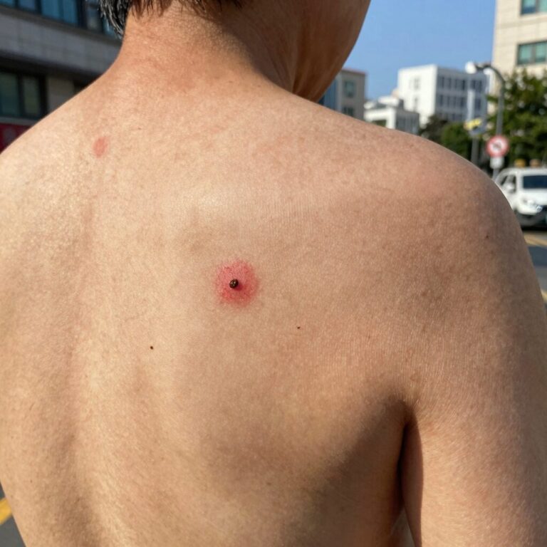 벌레 물린 자국 사진 붉은 반점 부어오름