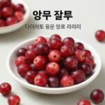 빨간 앵두 열매가 그릇에 담겨 있는 모습, 다이어트 간식으로 좋은 앵두 칼로리 정보