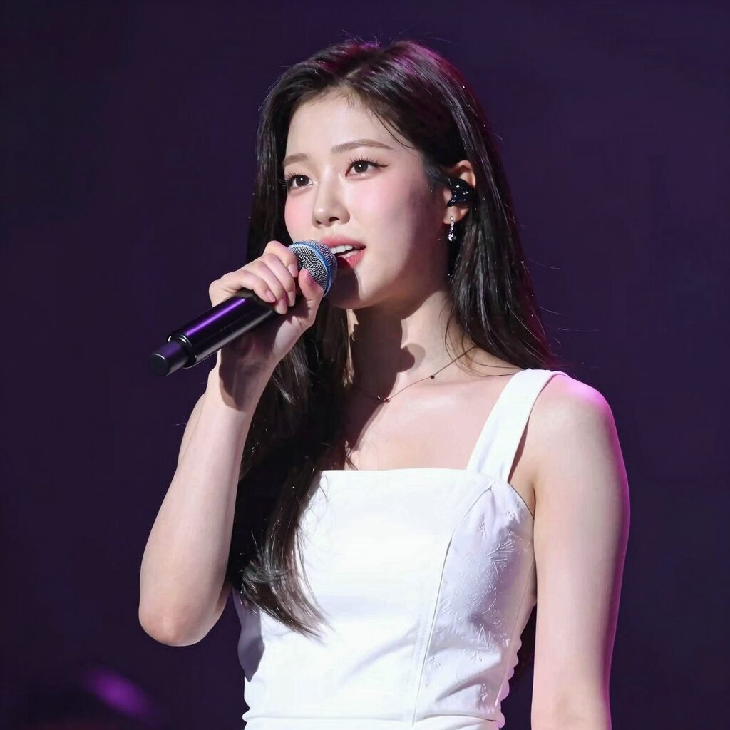 가수 최유나가 무대에서 마이크를 잡고 노래하는 모습, 그녀의 나이와 데뷔 시기를 떠올리게 하는 대표 이미지