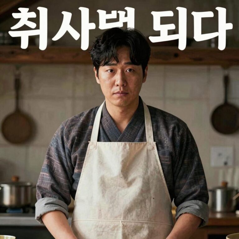 취사병 전설이 되다 포스터 박지훈 군복 앞치마 요리