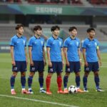코트디부아르 축구 대표팀이 2026년 월드컵 예선 경기에서 포메이션을 갖추고 있는 모습