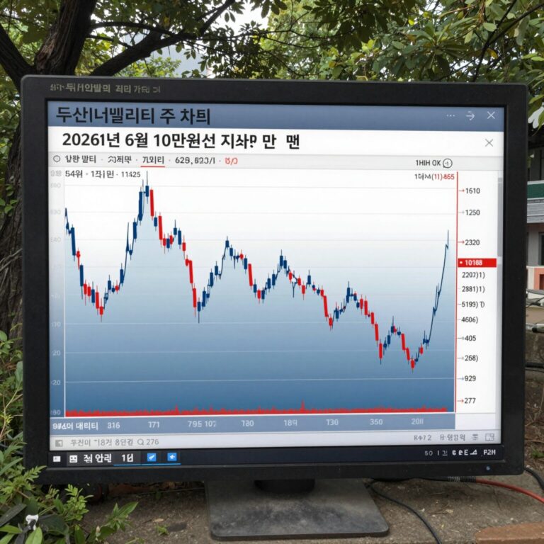 두산에너빌리티 주가 차트 2026년 6월 10만원선 지지와 반등 패턴