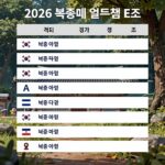 E조 4팀 경기일정과 16강 가능성 2026 북중미 월드컵 E조 경기 일정표