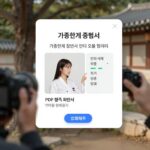 가족관계증명서 인터넷발급 방법 가족관계증명서 인터넷 발급 화면에서 PDF 저장 선택하는 모습